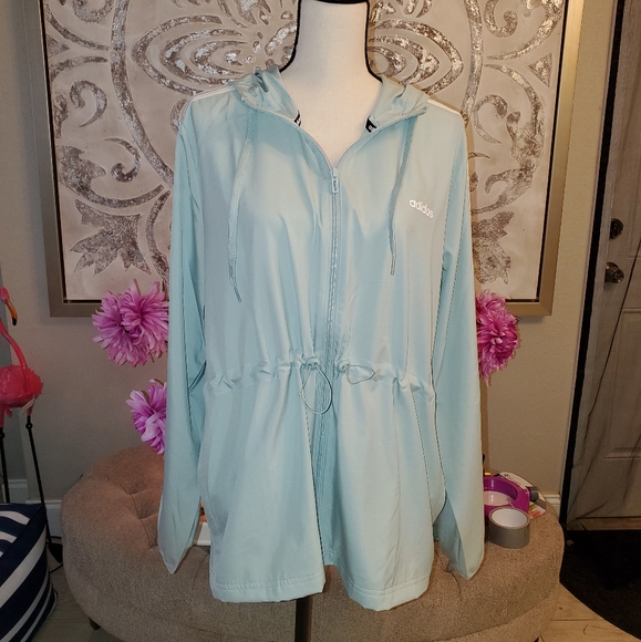 ADIDAS MINT GREEN LIGHTWEIGHT JACKET - Picture 4 of 12